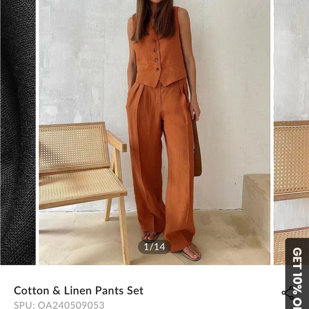 Commense Linen Two Piece Set